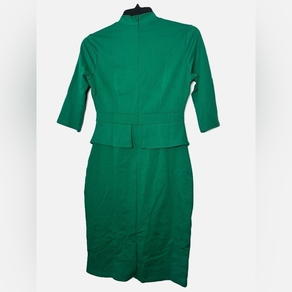 NWT Moyabo Women's Tie Neck Vintage Bodycon Peplum Business Formal Work Pencil - Picture 5 of 6